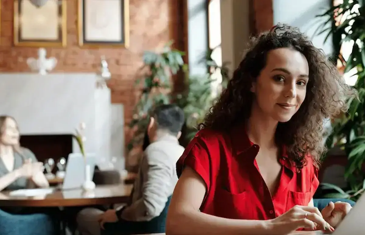 Girl buying insurance