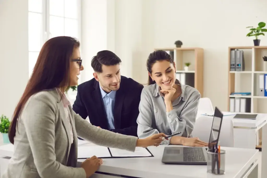 sales rep uses lead enrichment to enhance client relationship