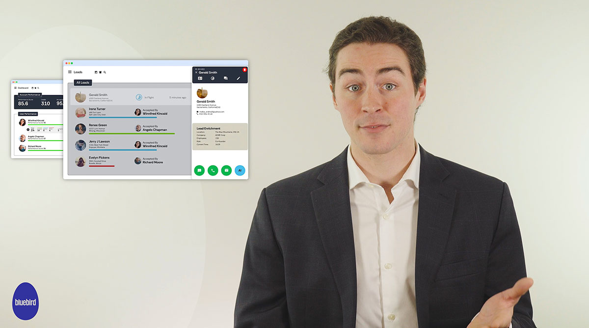 Man explaining software