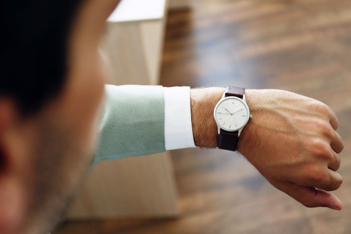 looking at watch