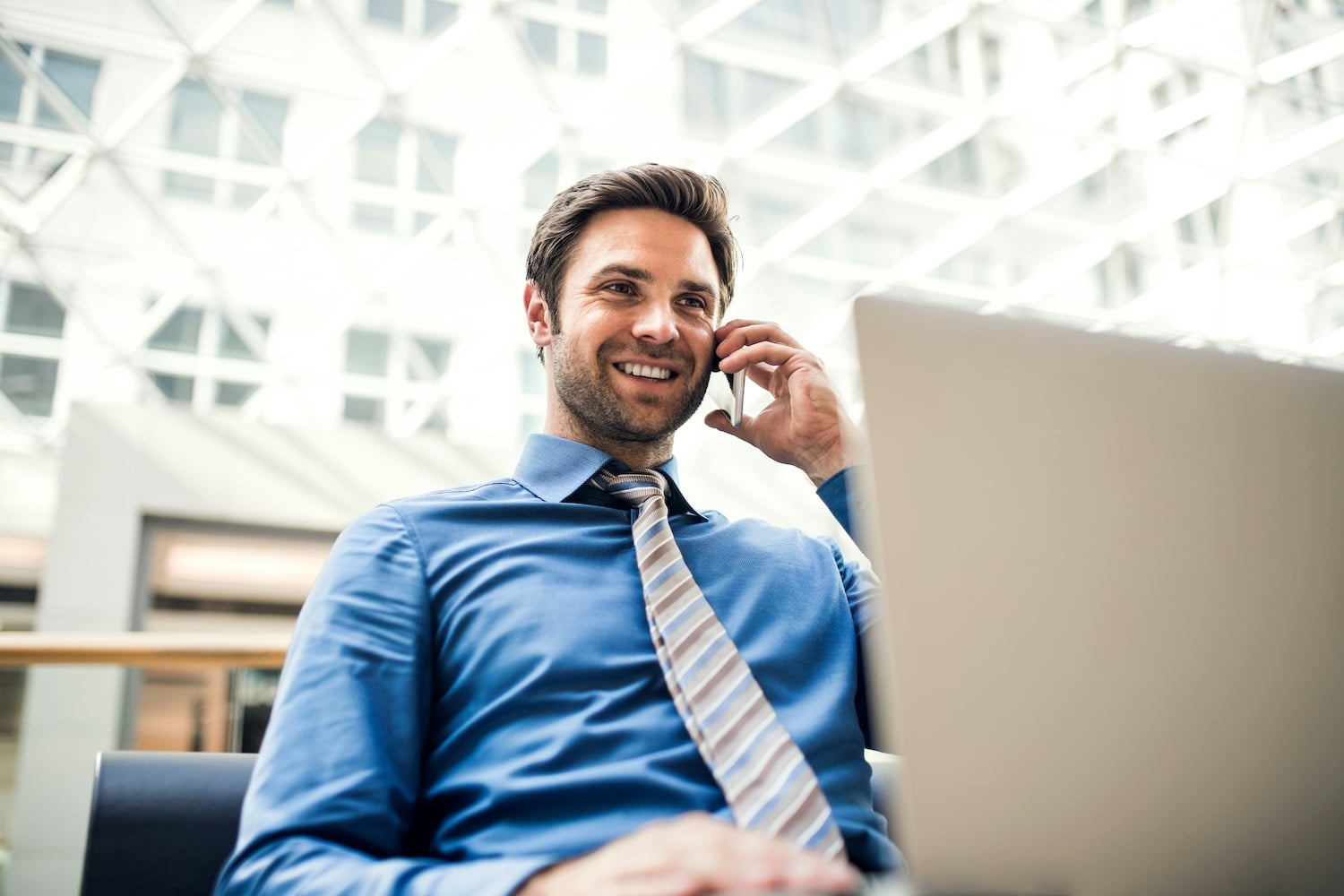 man using laptop