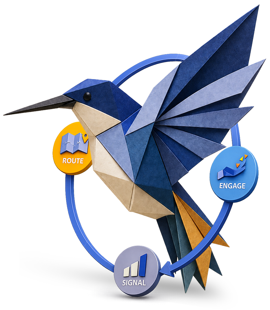 bird with platform graphic
